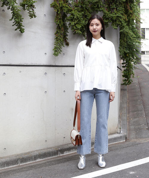 「N.(N. Natural Beauty Basic)」 長袖ブラウス MEDIUM ブルー レディース_画像7