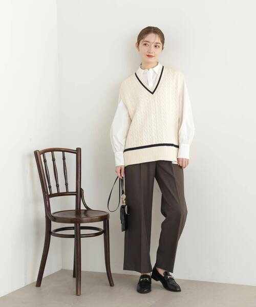 「N.(N. Natural Beauty Basic)」 長袖ブラウス MEDIUM ブルー レディース_画像9