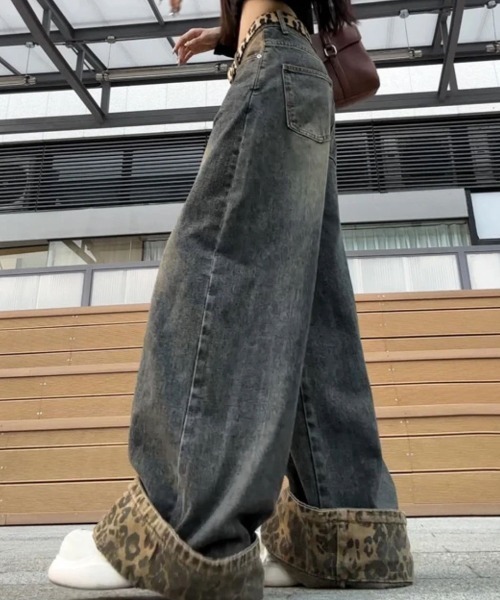 「SHEENA」 デニムパンツ S ダークブルー レディース_画像5