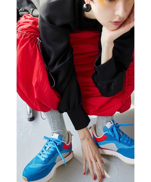 「OMMO」 ローカットスニーカー 25.5cm パープル レディース_画像3