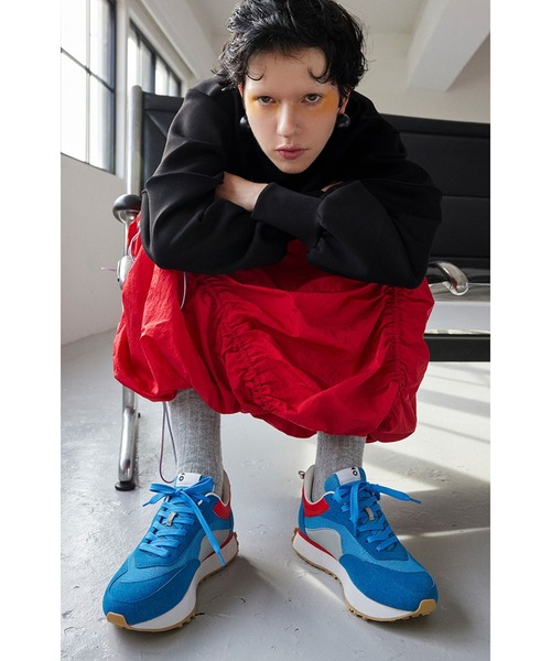 「OMMO」 ローカットスニーカー 25.5cm パープル レディース_画像5