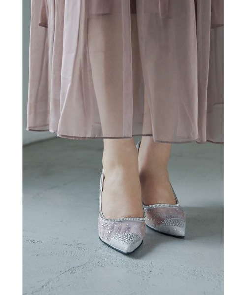 「niana」 パンプス 24.5cm ゴールド レディース_画像6