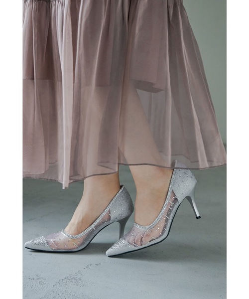 「niana」 パンプス 24.5cm ゴールド レディース_画像8