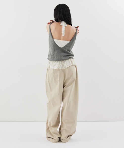 「HANNE」 イージーパンツ M ネイビー レディース_画像7