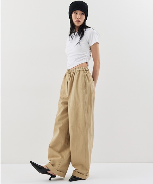 「HANNE」 イージーパンツ M ネイビー レディース_画像8