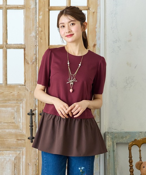 Rose Tiara（ローズティアラ） tシャツ 半袖 「接触冷感」バックリボン 