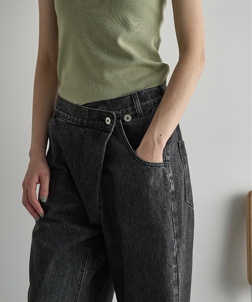 「THE YOn」 デニムパンツ S ライトブルー レディース_画像4