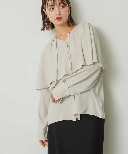 「SENSE OF PLACE by URBAN RESEARCH」 長袖ブラウス ONE ライトブルー レディース_画像3