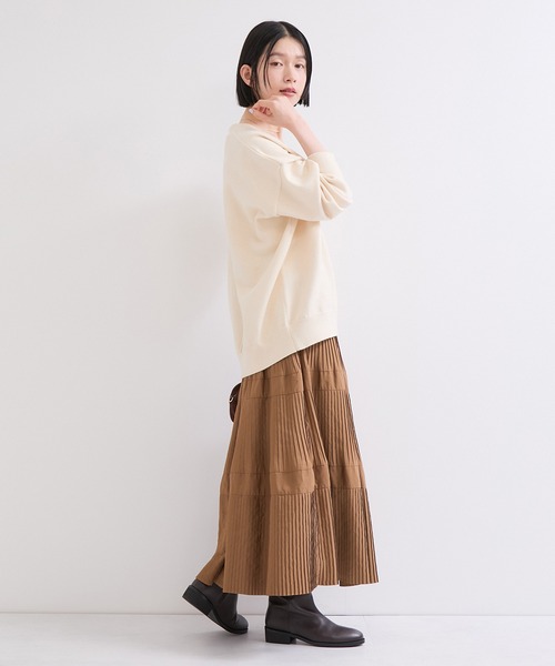 LE CERCLE par rope' ロング スカート ティアードプリーツスカート