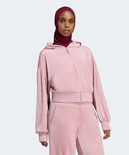 adidas（アディダス） パーカー エッセンシャルズ ベロア トラック