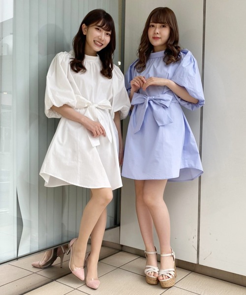 MIIA ワンピース 「ZOZO限定」ボリュームスリーブワンピース