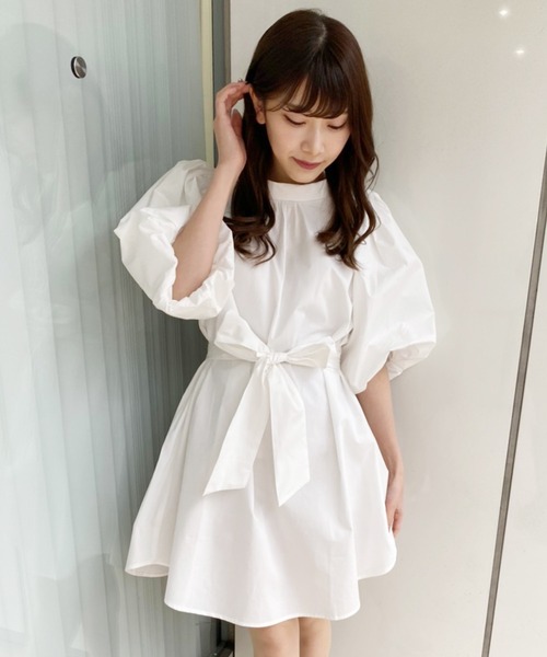MIIA ワンピース 「ZOZO限定」ボリュームスリーブワンピース