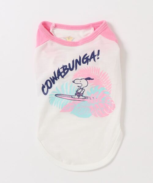 ペット Peanuts ピーナッツ Snoopy アロハスヌーピースラブｔシャツ ピンク 犬服 ペットウェア ペット用品