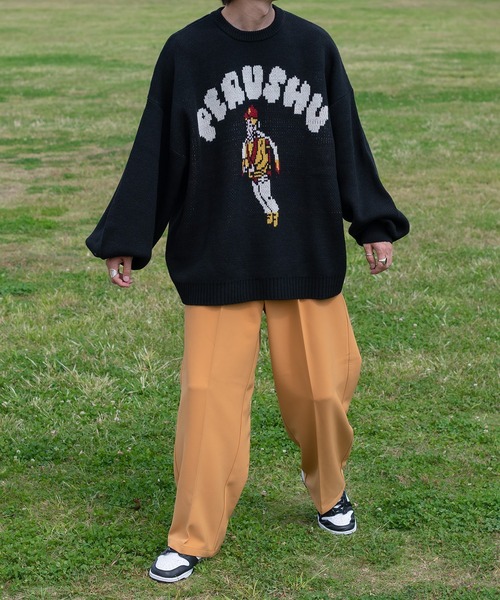 Perushu ニット Perushuおじさんジャガードニット : ZOZOTOWN Yahoo!店 