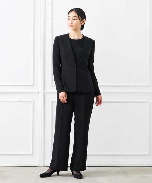 AIMER セットアップ 「喪服・礼服」ノーカラーVネックジャケット