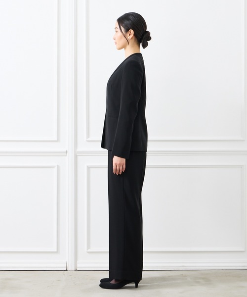 ＊未使用【AIMER】セットアップ　パンツスーツ　パンツドレス　ブラック９ Aimer エメ リーフレーストップス×パンツセットアップパンツ