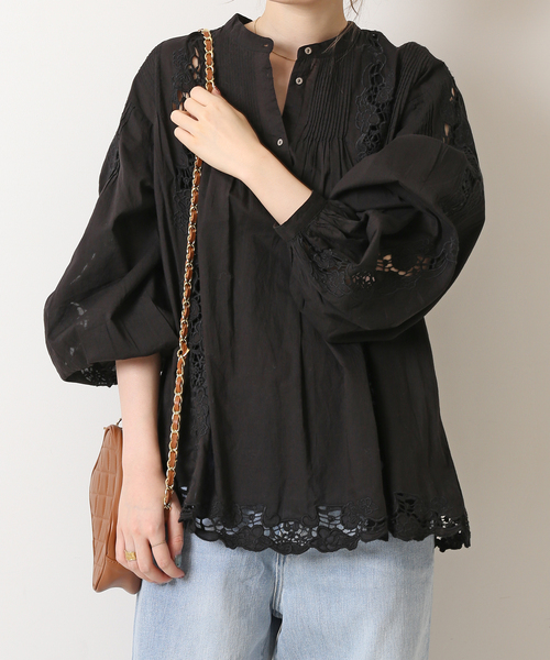 Spick＆Span シャツ ブラウス コットンレースブラウス