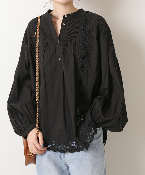 Spick＆Span シャツ ブラウス コットンレースブラウス