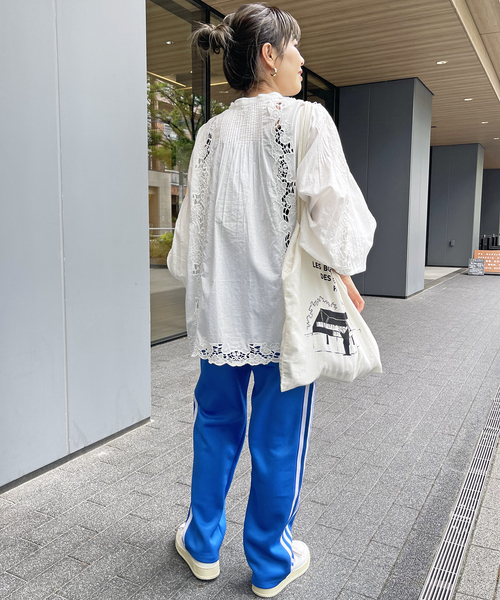 spick&span ホワイト　ブラウス　シャツ Spick＆Span ブラウス シャツ 「追加3」PEレースシャツ