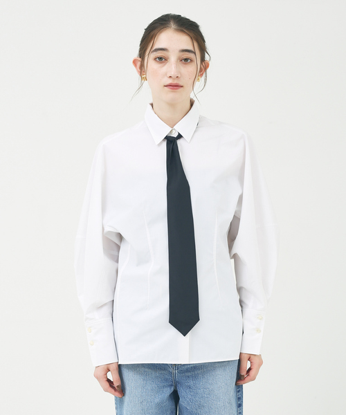 ニンフ　新品・タグ付き　トップス Rouge vif ブラウス シャツ ボウタイ付きシャツ レディース
