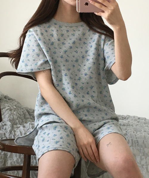 JEMORGAN（ジェーイーモーガン） パジャマ ルームウェア ワッフル花柄