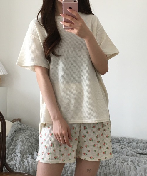 JEMORGAN（ジェーイーモーガン） パジャマ ルームウェア ワッフル花柄