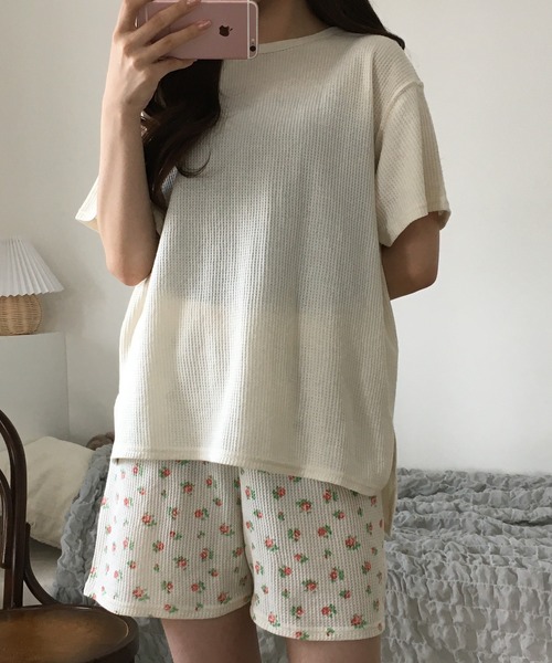 JEMORGAN（ジェーイーモーガン） パジャマ ルームウェア ワッフル花柄