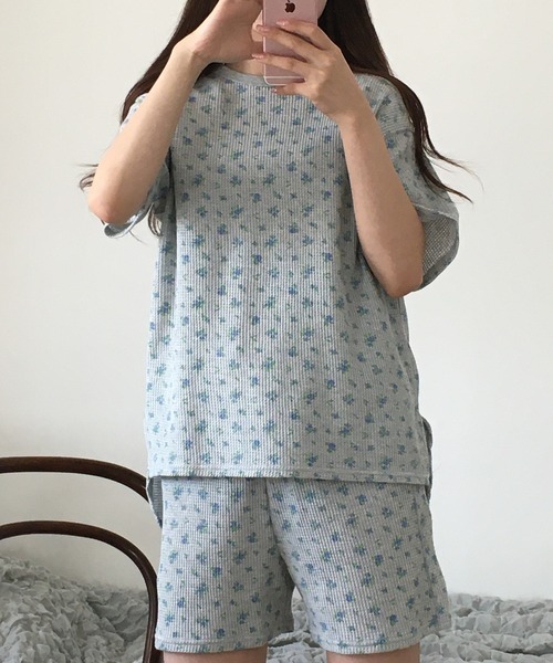 JEMORGAN（ジェーイーモーガン） パジャマ ルームウェア ワッフル花柄