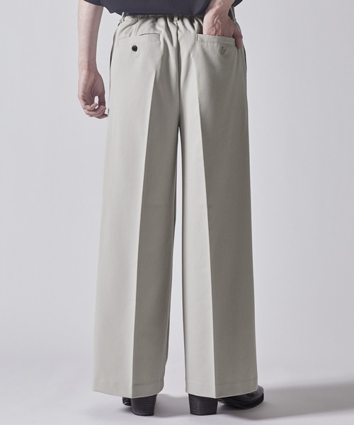 【CLEL】バックブラッシュドTR フレアスラックス サイズSアッシュモカ完売品 CLEL（クレイル） スラックス 「CLEL」Back Brushed TR Flare Slacks