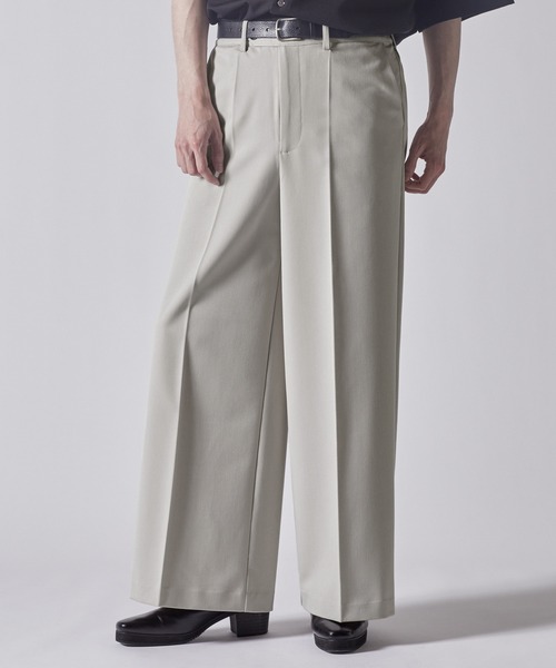 CLEL（クレイル） スラックス 「CLEL」Back Brushed TR Flare Slacks