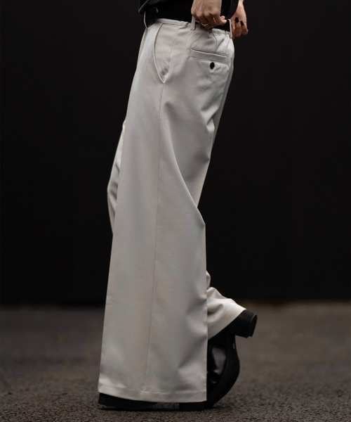 CLEL（クレイル） スラックス 「CLEL」Back Brushed TR Flare Slacks