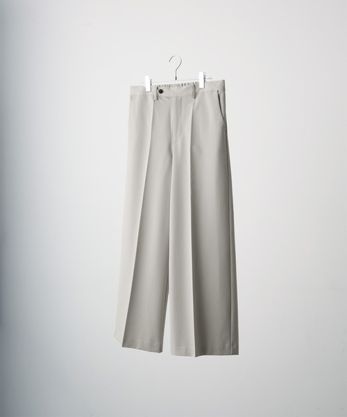 【CLEL】バックブラッシュドTR フレアスラックス サイズSアッシュモカ完売品 CLEL（クレイル） スラックス 「CLEL」Back Brushed TR Flare Slacks