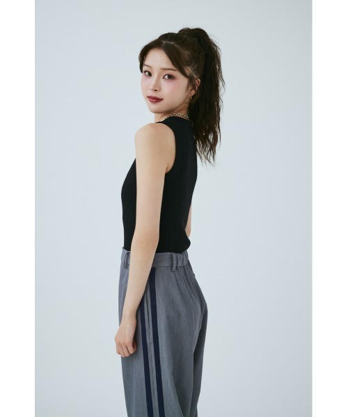 ホット セールの通販 MIEL CRISHUNANT タンクトップ 配色リブニットタンクトップ エッセンシャルオイル