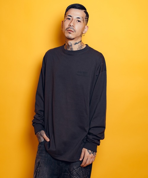 SUB-AGE. / 長袖Tシャツ/FREE/コットン/BLK/プリント/16SS-SATS-01 Subciety（サブサエティ） tシャツ MEDAILLE L/S TEE メンズ