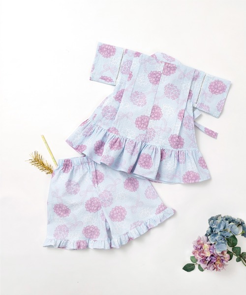 panpantutu（パンパンチュチュ） 浴衣 フリル甚平セットアップ キッズ