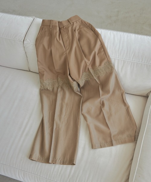 JOSE MOON（ジョゼムーン） スラックス パンツ LACE SWITCHI SHEER