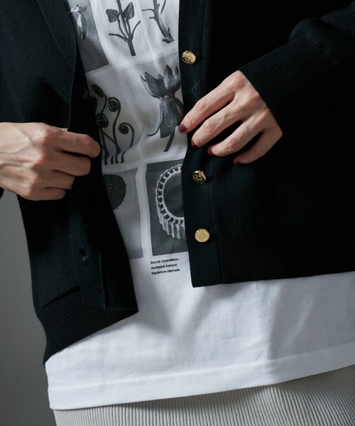 SALON adam et rope' カーディガン Vネックニットカーディガン
