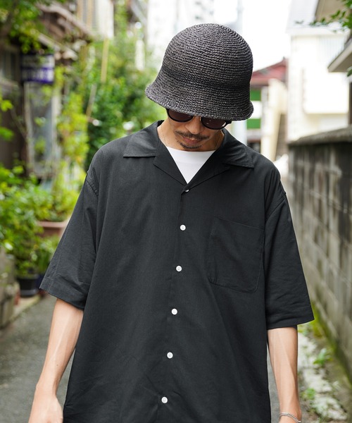 WAIPER.inc シャツ コットンレーヨン オープンカラーシャツ