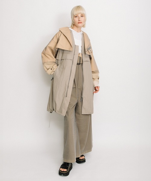アウラアイラ 24SS サスペンダーサロペットベージュ0