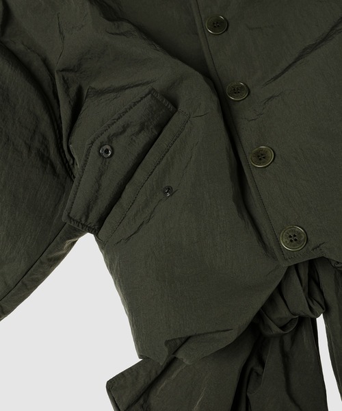 レビュー高評価商品 BOMBER SHORT JACKET BOW BACK DRAPED WITH ジャケット・アウター