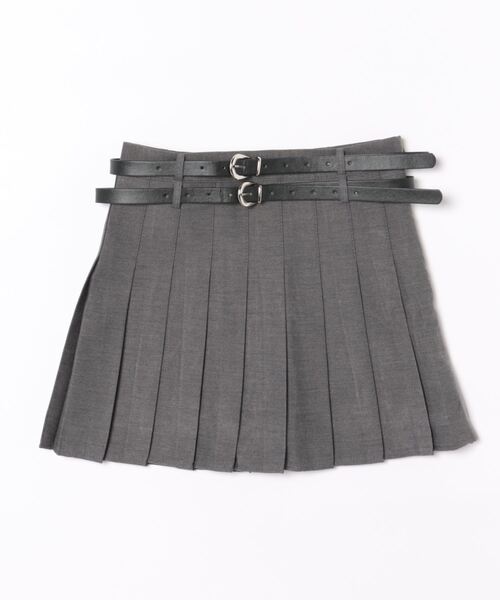 frunco スカート 「ZOZO限定」ベルト付きプリーツミニスカート