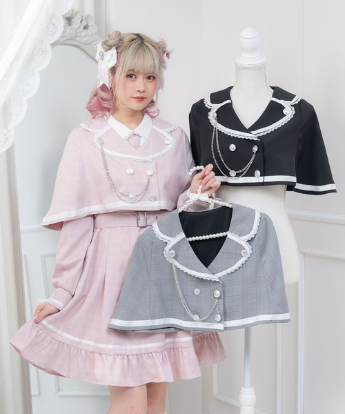 DearMyLove ベルト 探偵テーラードショートケープ レディース