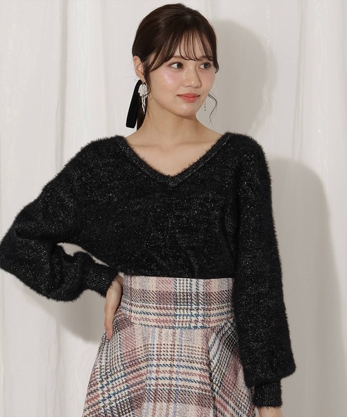 WILLSELECTION（ウィルセレクション） ニット セーター ラメフェザー