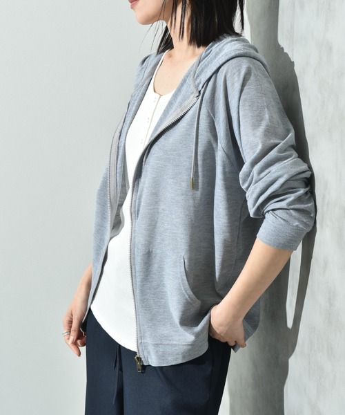 マリリン　⭐︎Deuxieme Classe⭐︎Sweat パーカー　美品 INTERPLANET パーカー 梨地ドルマンZIPパーカー レディース