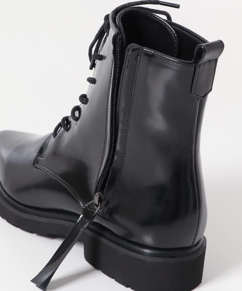 VAGABOND ブラック ポインテッドトゥ レースアップブーツ VAGABOND ブラック ポインテッドトゥ レースアップブーツ