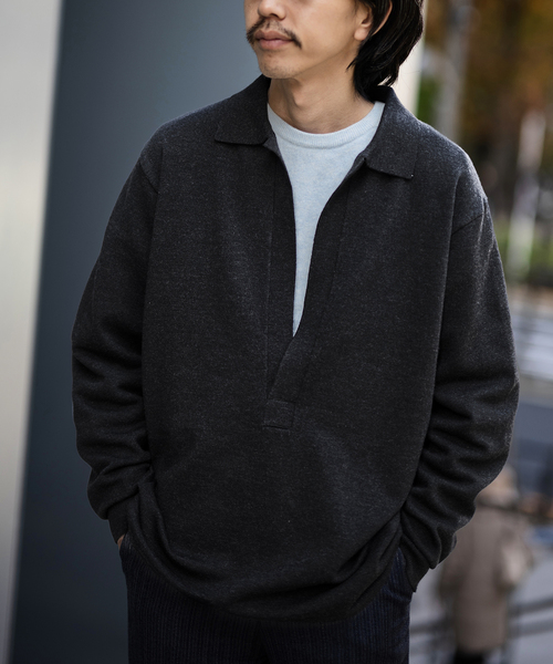 walenode for EDIFICE ニット（サイズ2・黒） walenode セーター ニット for EDIFICE 別注 Vareuse Knit Miura