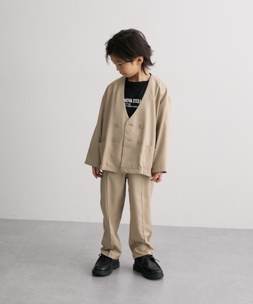 フォーマル 発表会 卒園式 入学式 「卒園 入学」ノーカラースーツ