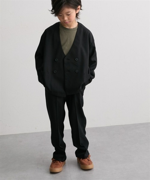 フォーマル 発表会 卒園式 入学式 ノーカラースーツ セットアップ (110