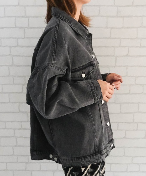 コート アウター ビックシルエットデニムジャケット レディース