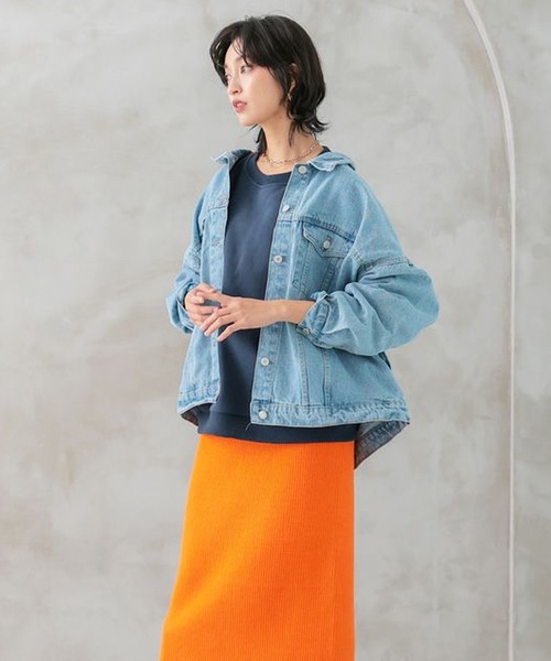 コート アウター ビックシルエットデニムジャケット レディース